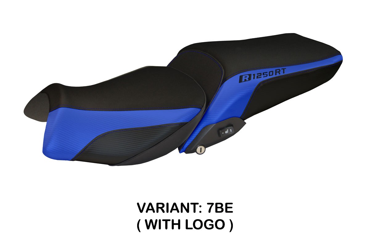 Saddle covering Alghero1 Standard blue with logo BMW R1250RT 2019-2023