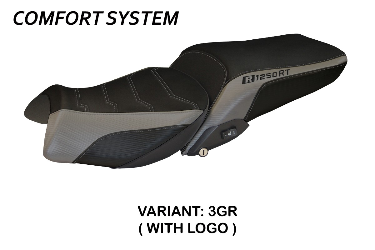 Saddle covering Alghero1 Comfort System grey with logo BMW R1250RT 2019-2023