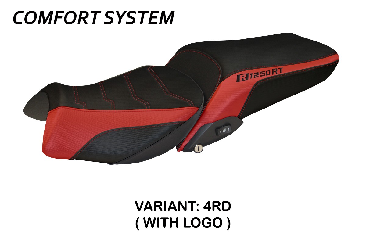 Saddle covering Alghero1 Comfort System red with logo BMW R1250RT 2019-2023