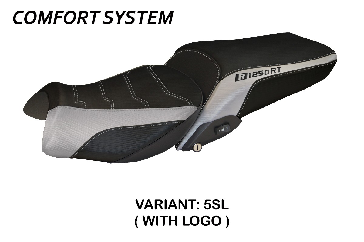 Saddle covering Alghero1 Comfort System silver with logo BMW R1250RT 2019-2023