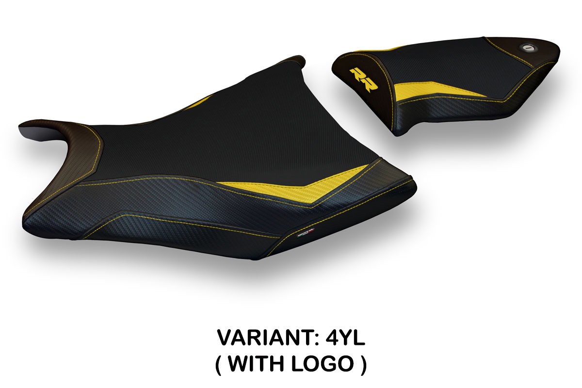 Saddle covering Alabama2 Standard yellow with logo BMW S1000RR 2009-2011