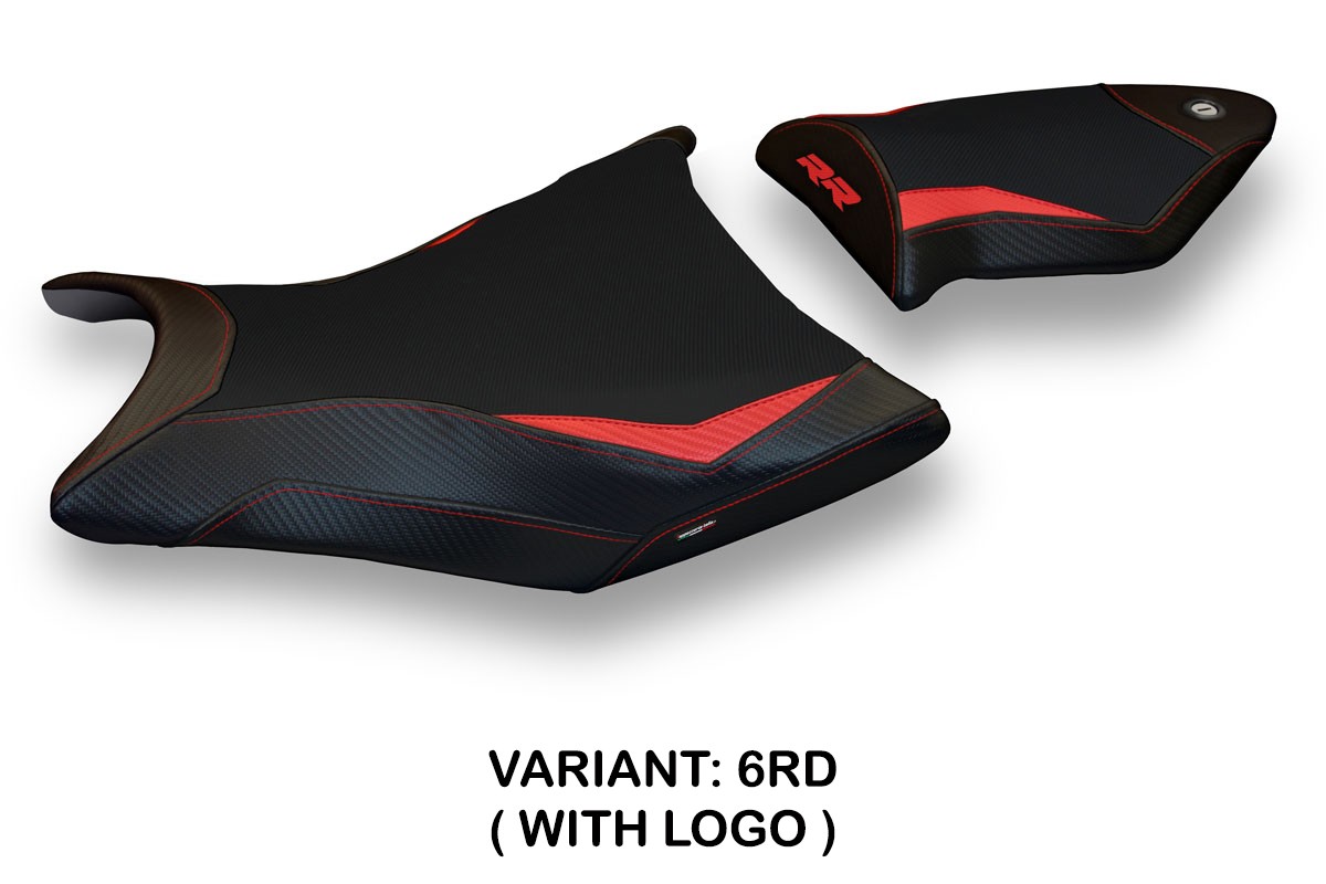 Saddle covering Alabama2 Standard red with logo BMW S1000RR 2009-2011