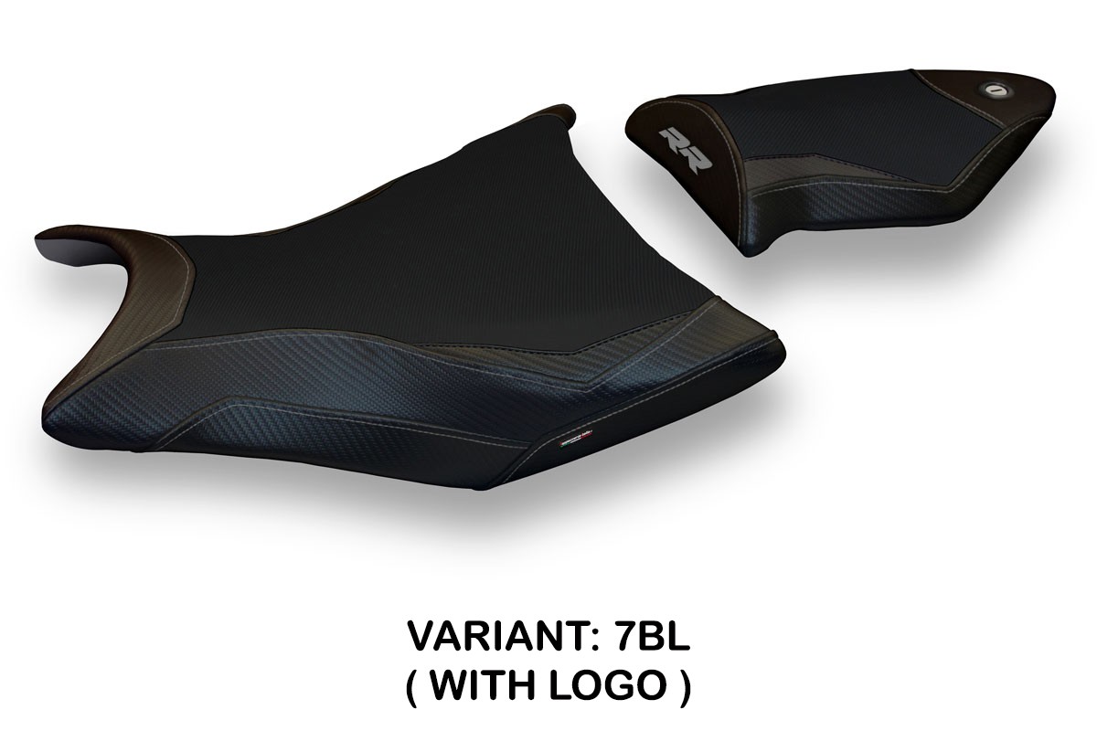 Saddle covering Alabama2 Standard black with logo BMW S1000RR 2009-2011