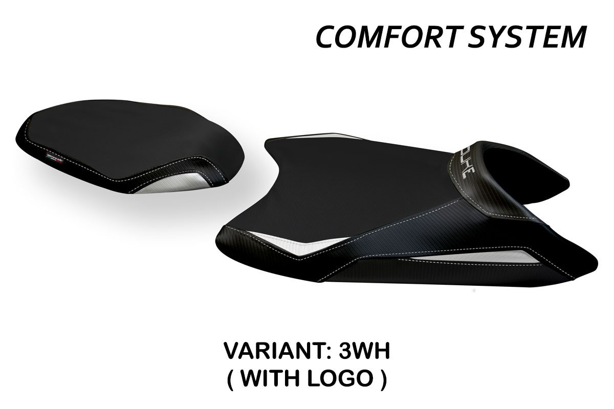 Saddle covering Alberti Comfort System white with logo KTM 890 Duke 2021-2023