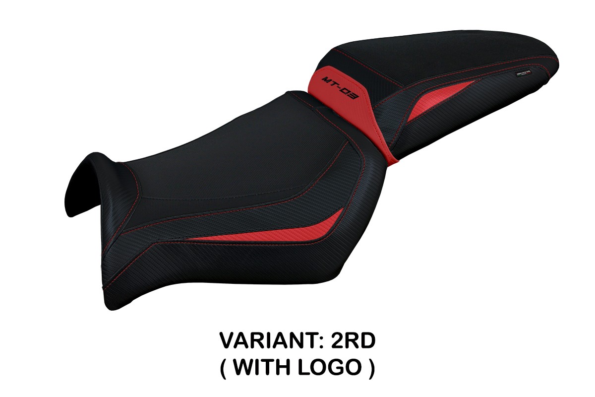 Saddle covering Algar Standard red with logo Yamaha MT03 2006-2014