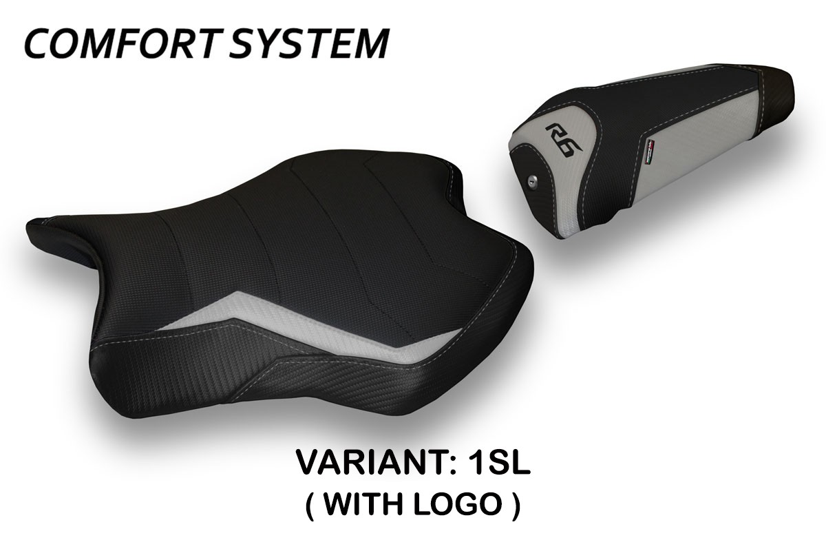 Saddle covering Alba2 Comfort System silver with logo Yamaha R6 2017-2023