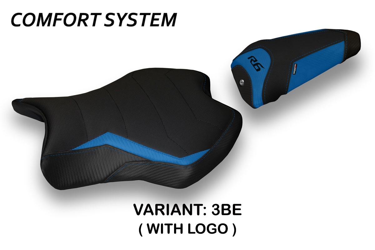 Saddle covering Alba2 Comfort System blue with logo Yamaha R6 2017-2023