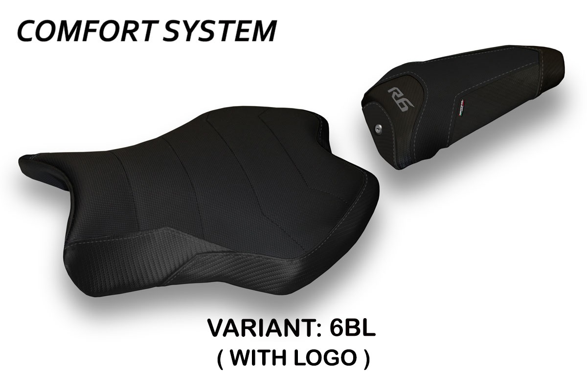 Saddle covering Alba2 Comfort System black with logo Yamaha R6 2017-2023