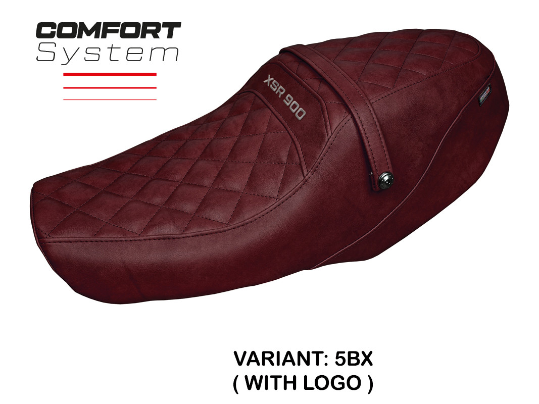 Saddle covering Adeje Comfort System bordeaux with logo Yamaha XSR900 2022-2023