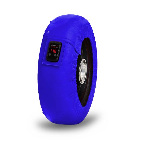 Front blue Capit tyrewarmer size SGL MINIGP 10 FR Australian plug