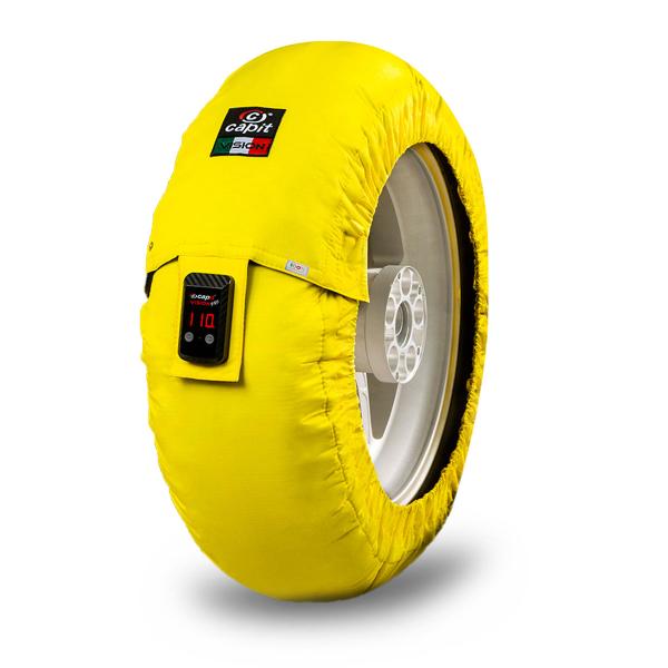 Front yellow Capit tyrewarmer size S Australian plug