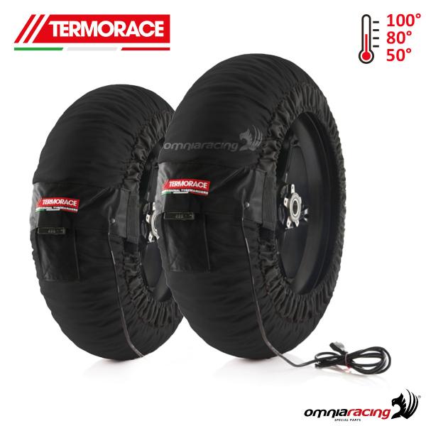 Pair of motorcycle tyrewarmer Termorace Evo black 110-140
