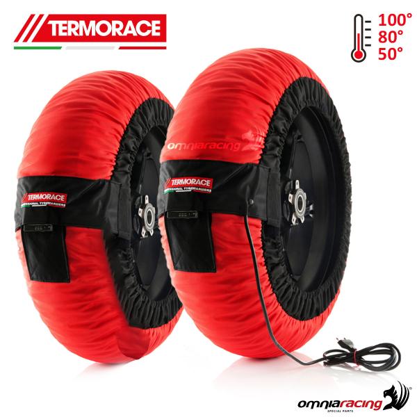 Pair of motorcycle tyrewarmer Termorace Evo red 90-115/120