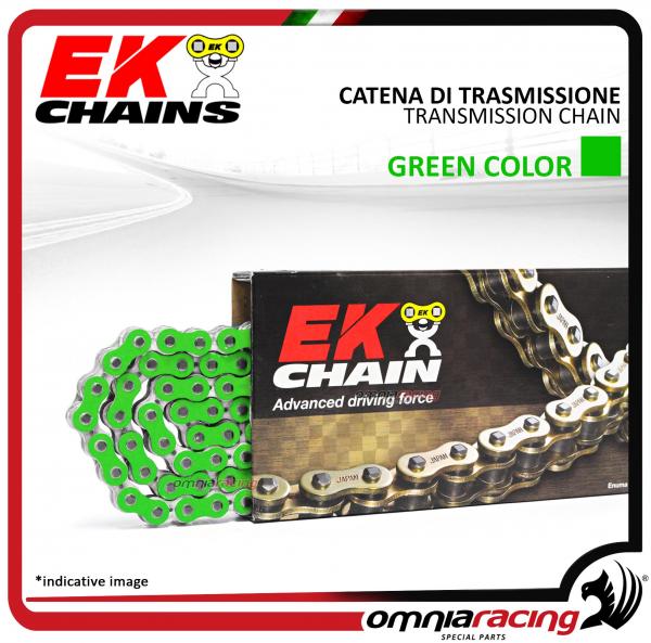 Catena Ek Passo 520 120 Maglie Per Moto Ultra Sportive Con Quadra X Ring Colore Verde